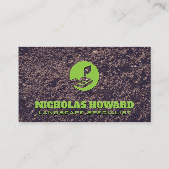 Holding Plant | Soil Business Card (Front)
