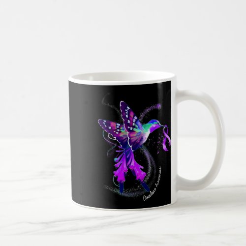 Holding Purple Ribbon Overdose Awareness  Coffee Mug