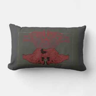 holding skulls  lumbar pillow