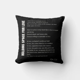 Holding space for love poem wall art throw pillow
