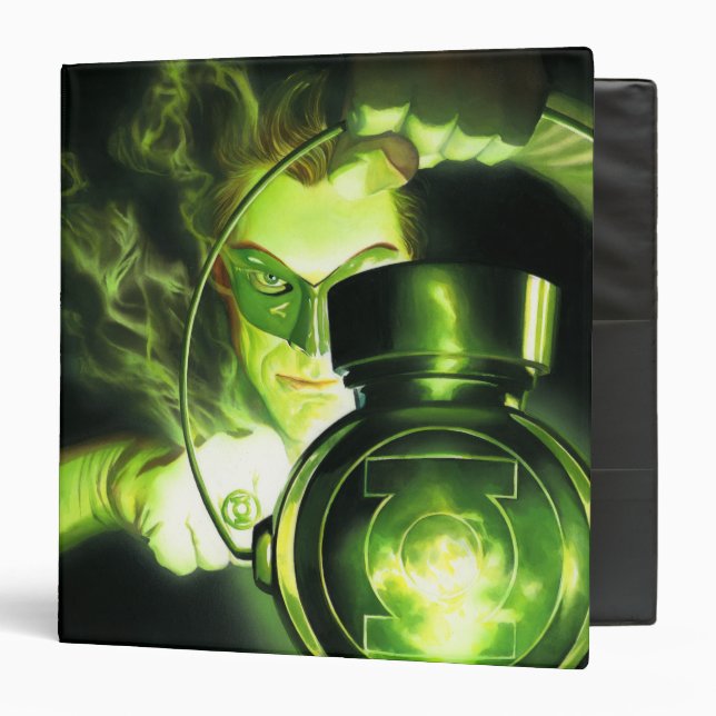 Holding the Green Lantern 3 Ring Binder (Front/Inside)