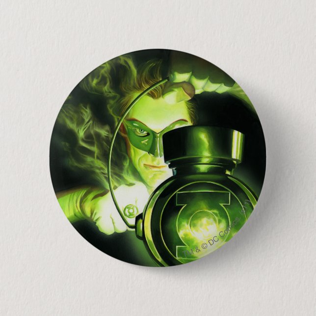 Holding the Green Lantern Button (Front)