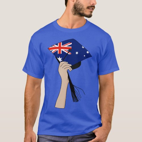 Holding the Square Academic Cap Australia T_Shirt