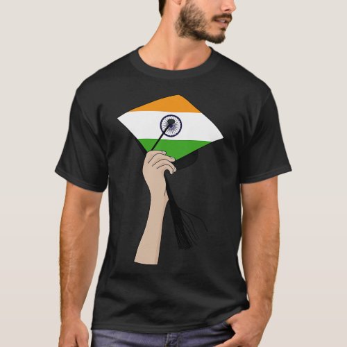 Holding the Square Academic Cap India T_Shirt