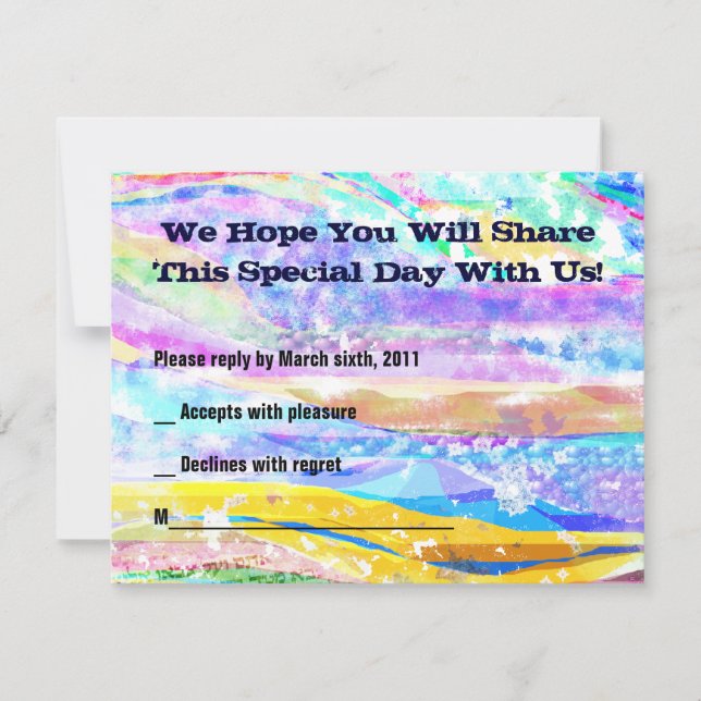 Holding the Torah Bar Mitzvah Invitation reply (Front)