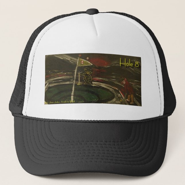 Hole 8 trucker hat (Front)