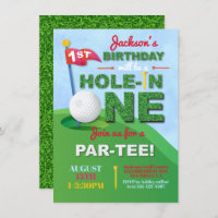 Hole in One 1st Birthday Par-tee Invitation