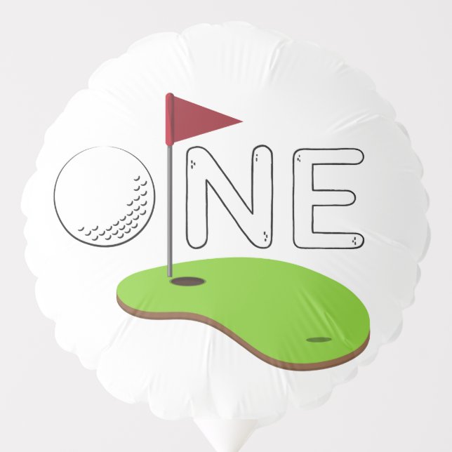 Hole in One Birthday Balloon  (Front)