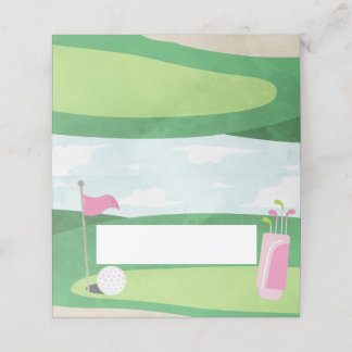 Hole in One Birthday Place Cards, Girl Golf Place Card