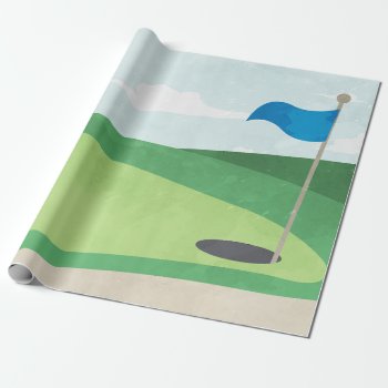 Hole In One Birthday Wrapping Paper  Golf Wrapping Paper by PuggyPrints at Zazzle