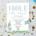 Hole In One Blue Golf 1st Birthday Party Invitation<br><div class="desc">This is a Hole In One Blue Golf 1st Birthday Party Invitation!</div>