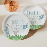 Hole In One Blue Golf 1st Birthday Party Paper Plates<br><div class="desc">These are Hole In One Blue Golf 1st Birthday Party Paper Plates!</div>
