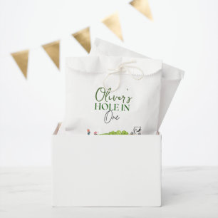Hole in one boy first birthday favor bag