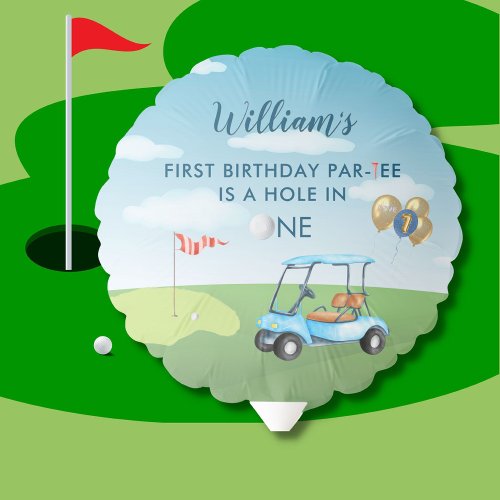 Hole In One Boy Golf  Par_tee 1st Birthday  Balloon