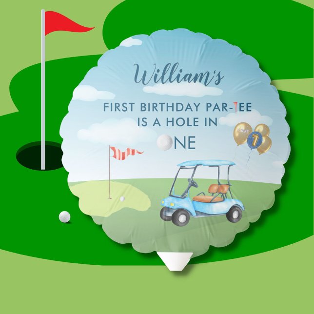 Hole In One Boy Golf  Par-tee 1st Birthday  Balloon (Creator Uploaded)
