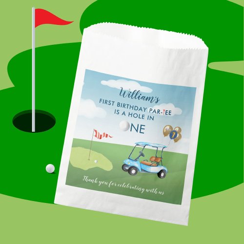 Hole In One Boy Golf Par_tee 1st Birthday  Favor Bag