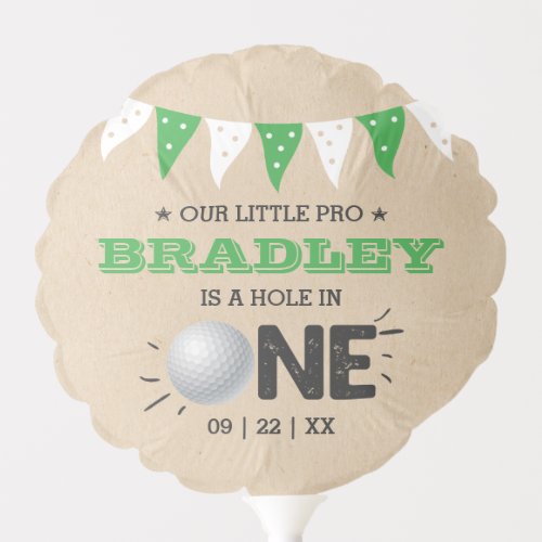 Hole In One Boys Golf 1st Birthday Par_tee Balloon