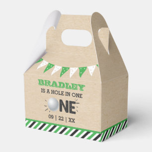 Hole In One Boys Golf 1st Birthday Par-tee Favor Boxes