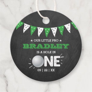 Hole In One Boys Golf 1st Birthday Par-tee Favor Tags