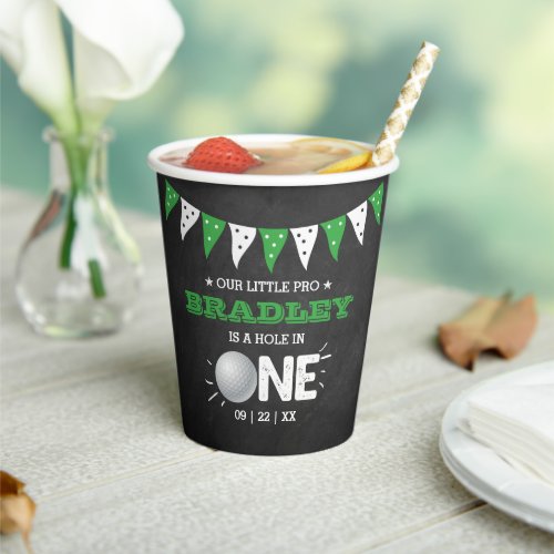 Hole In One Boys Golf 1st Birthday Par_tee Paper Cups