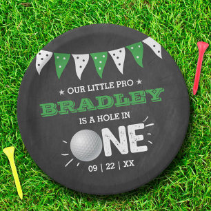Hole In One Boys Golf 1st Birthday Par-tee Paper Plates