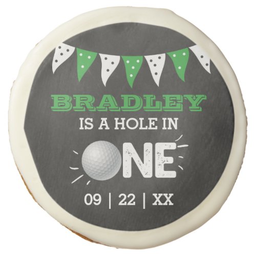 Hole In One Boys Golf 1st Birthday Par_tee Sugar Cookie