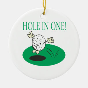 Hole In One Ceramic Ornament
