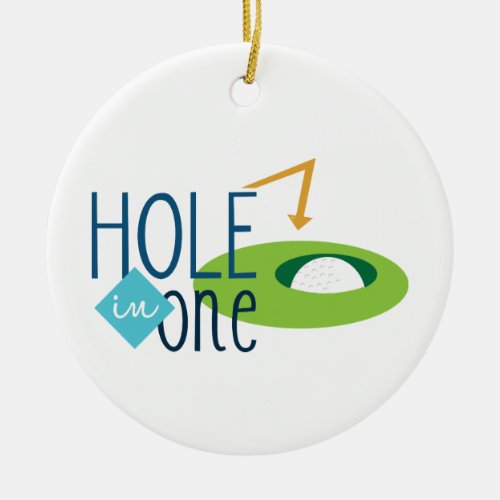 Hole in One Ceramic Ornament