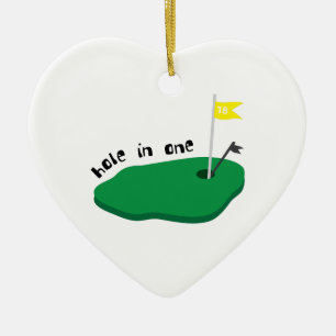 Hole In One Ceramic Ornament