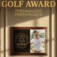 Hole in One Classic Gold And Black Photo Golf