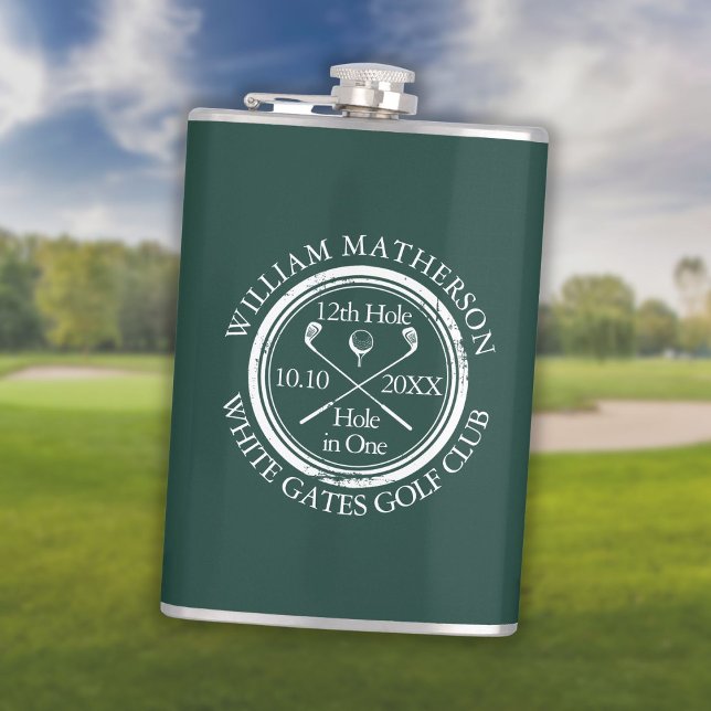 Hole in One Classic Golf Emerald Green Flask (Creator Uploaded)