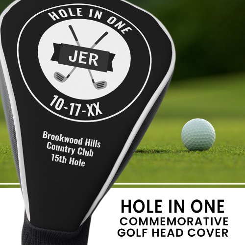 Hole in One Classic Golfer Custom Award Golf Clubs Golf Head Cover