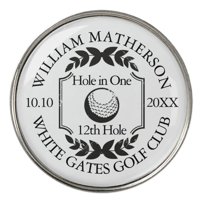 Hole in One Classic Personalised Golf Ball Marker