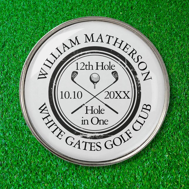 Hole in One Classic Personalised Golf Ball Marker (Creator Uploaded)