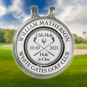 Hole in One Classic Personalised Golf Hat Clip