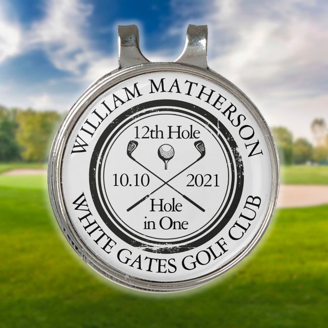 Hole in One Classic Personalised Golf Hat Clip (Creator Uploaded)
