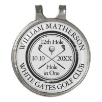 Hole in One Classic Personalised Golf Hat Clip