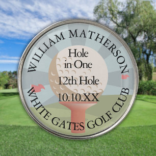 Hole in One Classic Personalized Golf Ball Marker