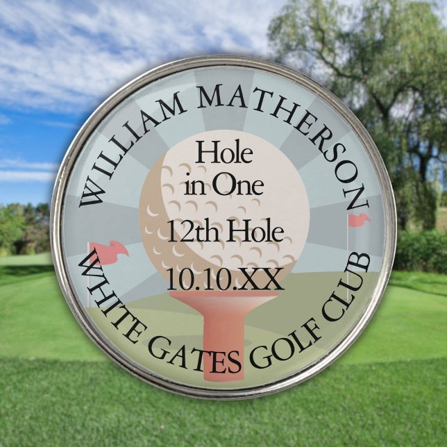Hole in One Classic Personalized Golf Ball Marker (Hole in One Classic Personalized Golf Ball Marker)