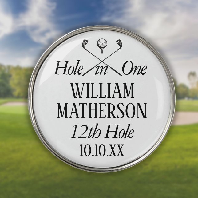 Hole in One Classic Personalized Golf Ball Marker (Creator Uploaded)