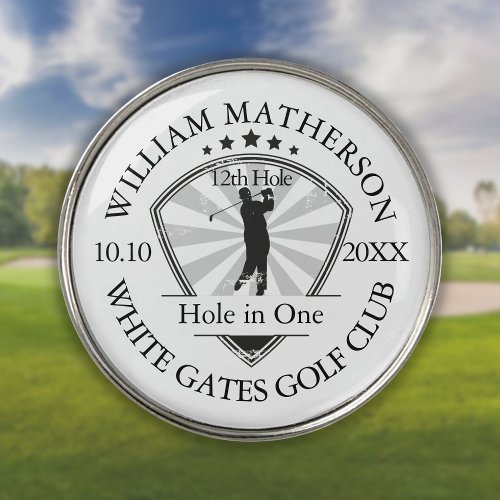Hole in One Classic Personalized Golf Ball Marker