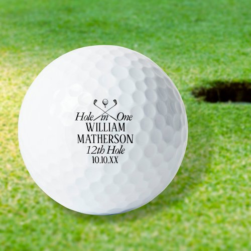 Hole in One Classic Personalized Golf Balls