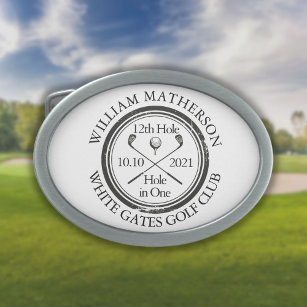 Hole in One Classic Personalized Golf  Belt Buckle