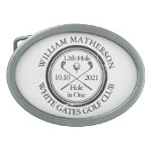 Hole in One Classic Personalized Golf  Belt Buckle (Front)