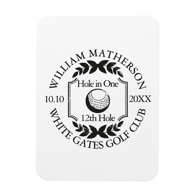 Hole in One Classic Personalized Golf Magnet (Vertical)
