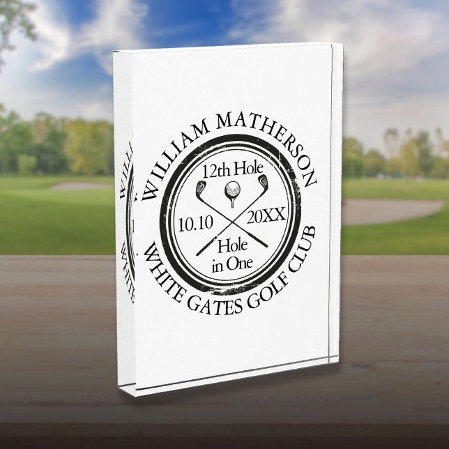 Hole in One Classic Personalized Golfer Golf Acrylic Award (Hole in One Classic Personalized Golfer Golf Acrylic Award)