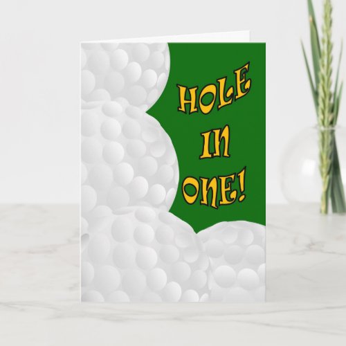 Hole in One Congrats Golf Success Card