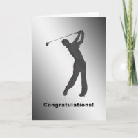 Hole-in-one Congratulations Card for Golfer