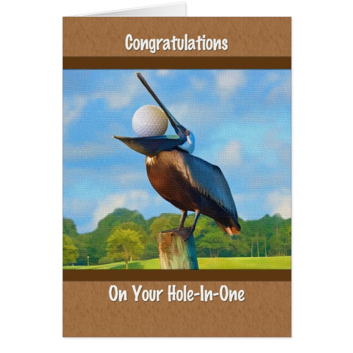 Hole in one Congratulations, Golf Greeting Card