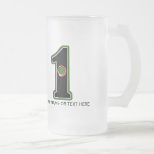 Hole in One Customizable Frosted Glass Beer Mug